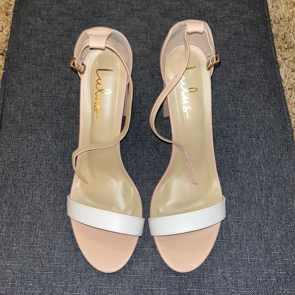 Lulus Taylor Nude/White Heels